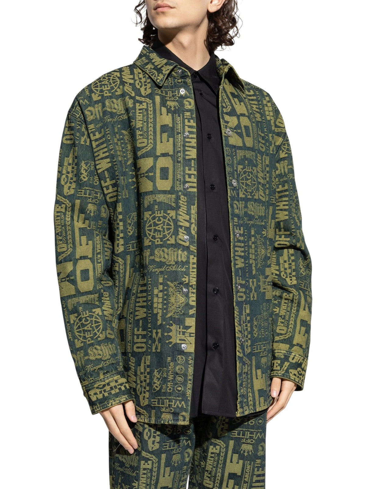 BALTA C/O VIRGIL ABLOH MULTI Logo Jaqo džinsinio audinio vyriški marškinėliai L stori FW25 RRP899 