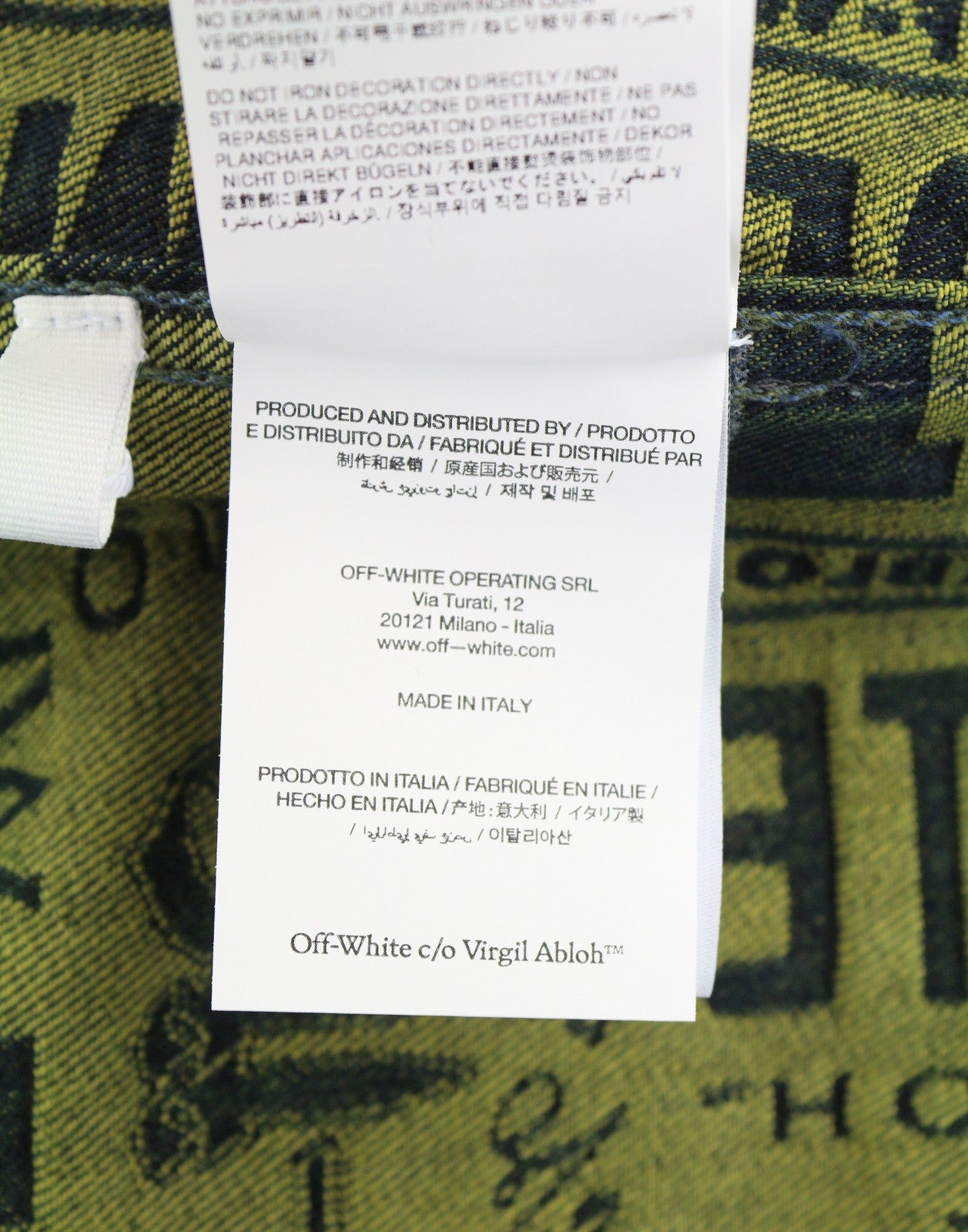 BALTA C/O VIRGIL ABLOH MULTI Logo Jaqo džinsinio audinio vyriški marškinėliai L stori FW25 RRP899 