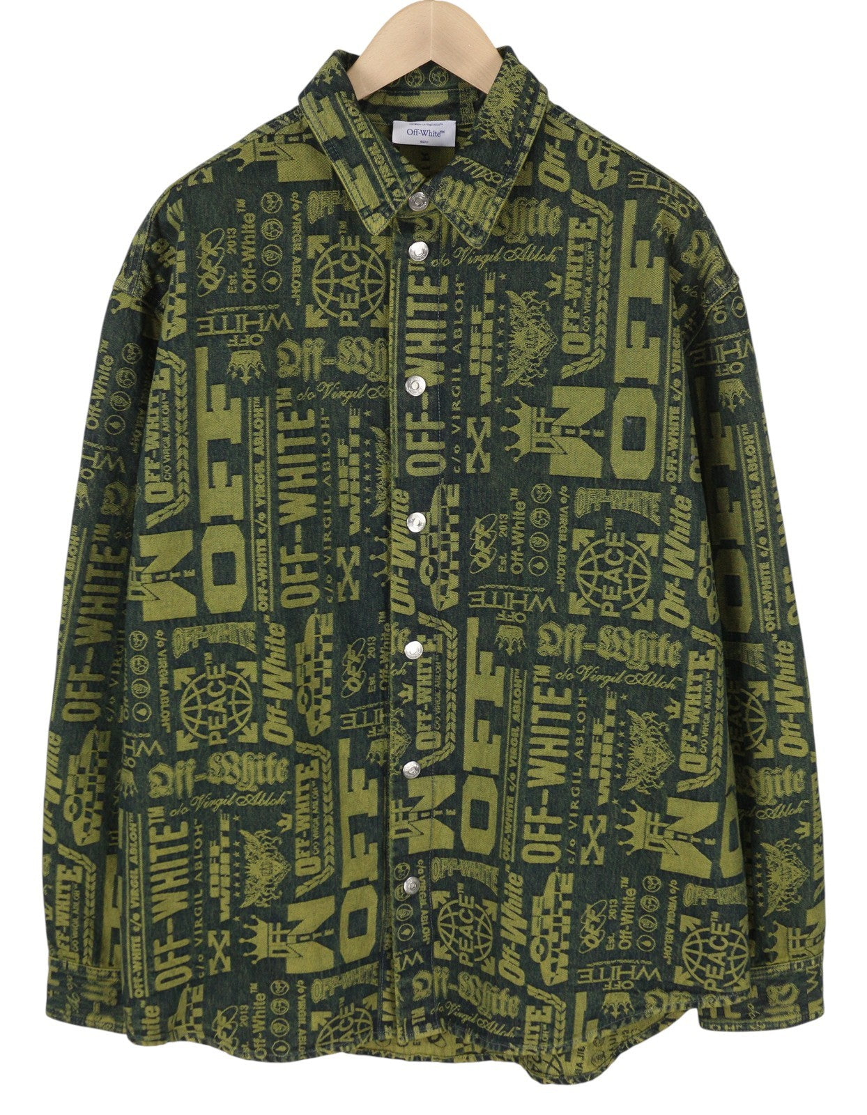 BALTA C/O VIRGIL ABLOH MULTI Logo Jaqo džinsinio audinio vyriški marškinėliai L stori FW25 RRP899 