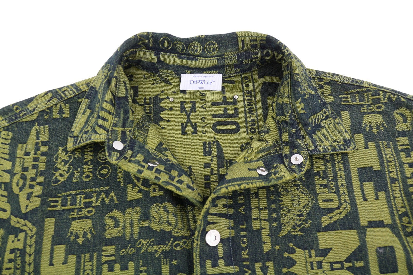 BALTA C/O VIRGIL ABLOH MULTI Logo Jaqo džinsinio audinio vyriški marškinėliai L stori FW25 RRP899 