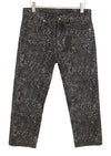 Jeans Boyfriend Brown Snake Jacquard