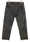 Jeans Boyfriend Brown Snake Jacquard