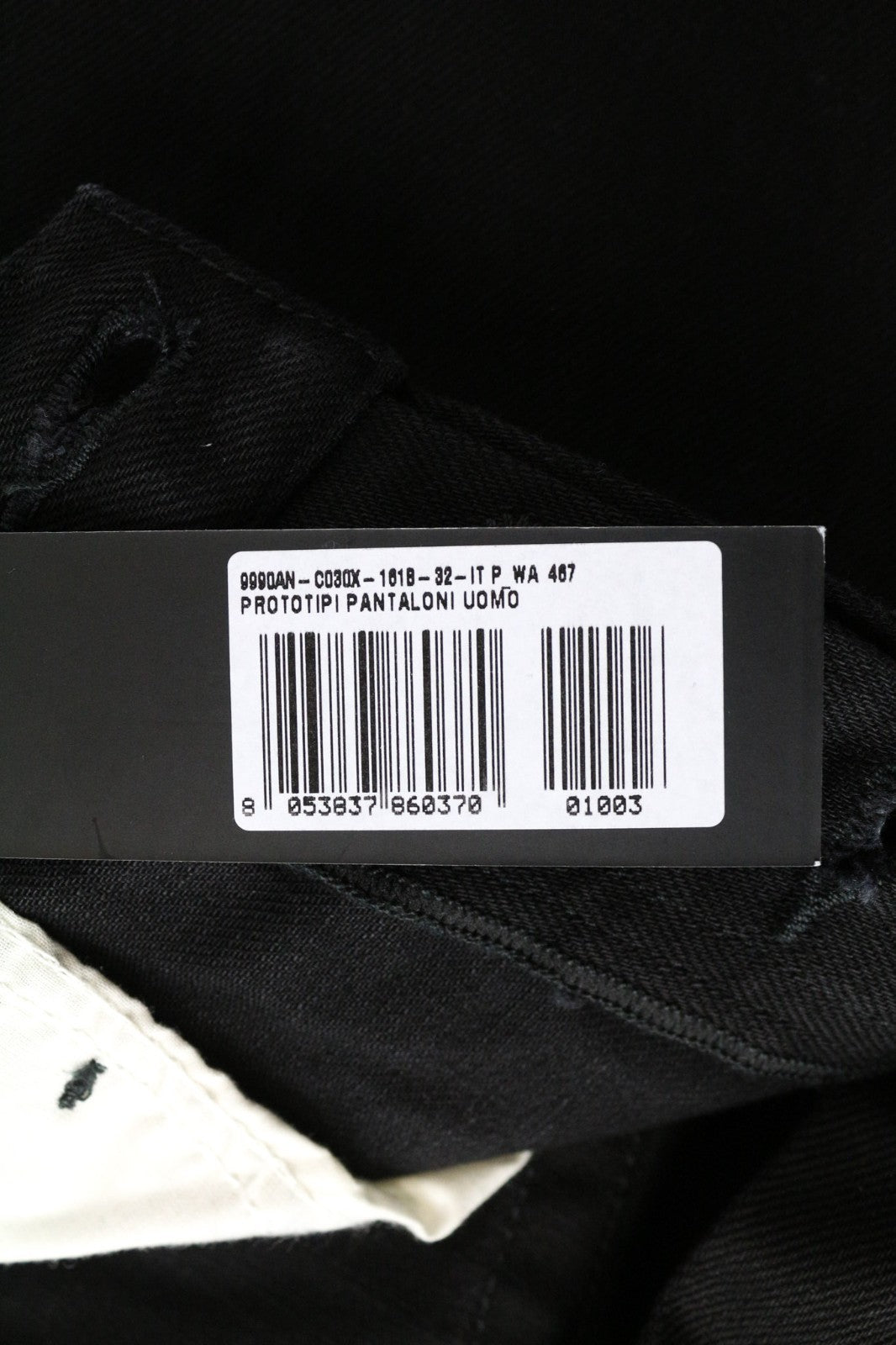 DIESEL Mharky 0093F Men's Jeans W34 Black Slim Fit Plain Denim 5 Pocket Style