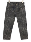 Jeans Boyfriend Brown Snake Jacquard