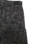 Jeans Boyfriend Brown Snake Jacquard