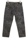 Jeans Boyfriend Brown Snake Jacquard