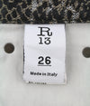 Jeans Boyfriend Brown Snake Jacquard
