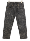 Jeans Boyfriend Brown Snake Jacquard
