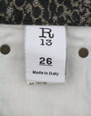 Jeans Boyfriend Brown Snake Jacquard
