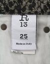 Jeans Boyfriend Brown Snake Jacquard