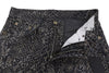 Jeans Boyfriend Brown Snake Jacquard
