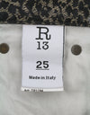 Jeans Boyfriend Brown Snake Jacquard
