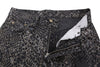 Boyfriend džinsai „Brown Snake Jacquard“