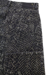 Jeans Boyfriend Brown Snake Jacquard