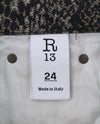 Jeans Boyfriend Brown Snake Jacquard