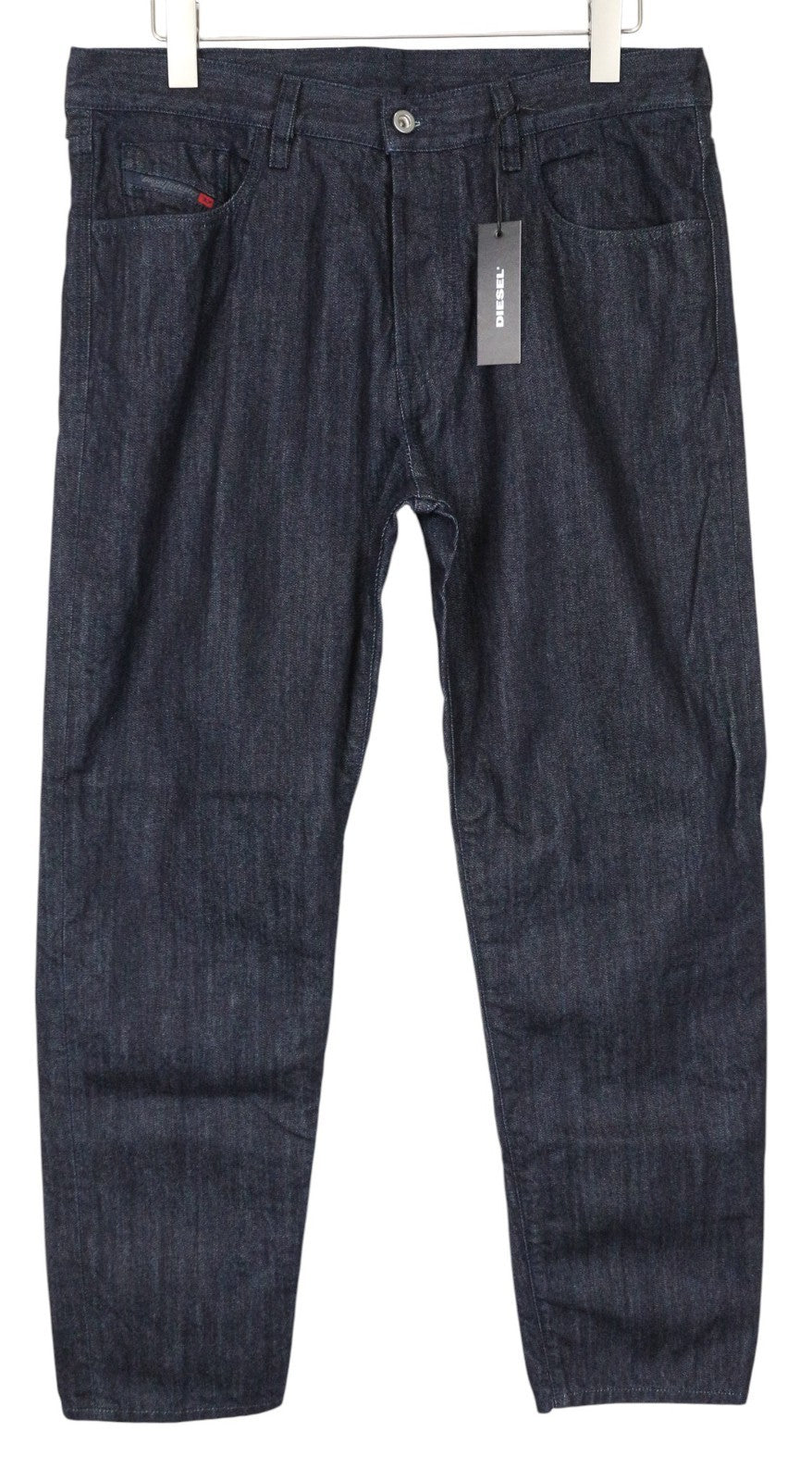 DIESEL Mharky 0890Q Men's Jeans W34 Dark Blue Cotton Slim Fit 5 Pocket Denim