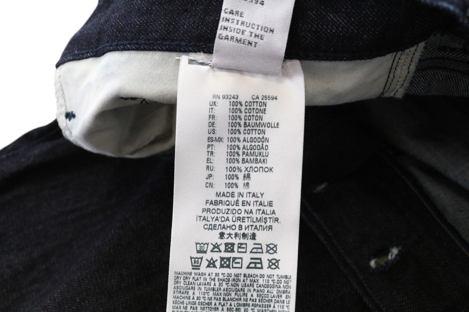 DIESEL Mharky 0890Q Men's Jeans W34 Dark Blue Cotton Slim Fit 5 Pocket Denim