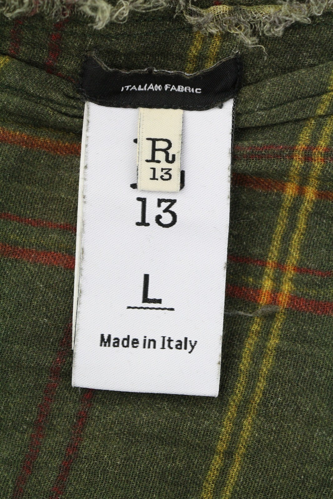 R13 dvipusė, smulkiai pjaustyta, laisvalaikio stiliaus midi moteriška suknelė L, alyvuogių spalvos, languota, Fromal, kamufliažinė, FW25 