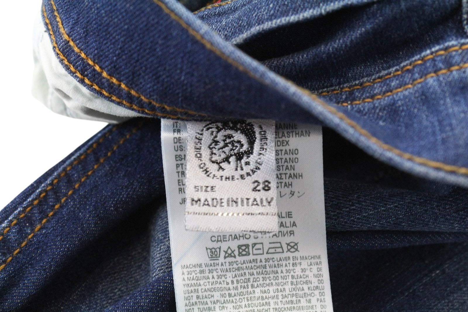 DIESEL Tepphar 084TX Men's Jeans W28/L32 Blue Stretch Cotton Slim Carrot Fit