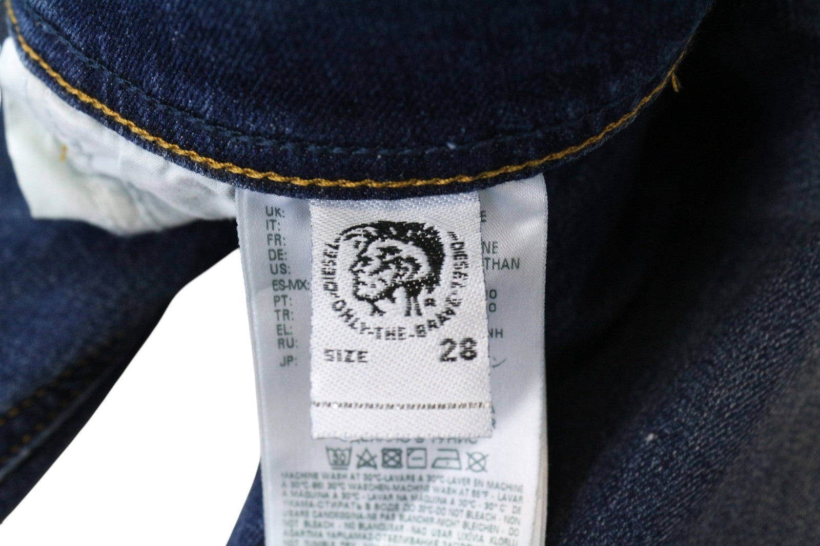 DIESEL Tepphar 087AW Men's Jeans W28/L32 Blue Cotton Slim Carrot Wash Stretch