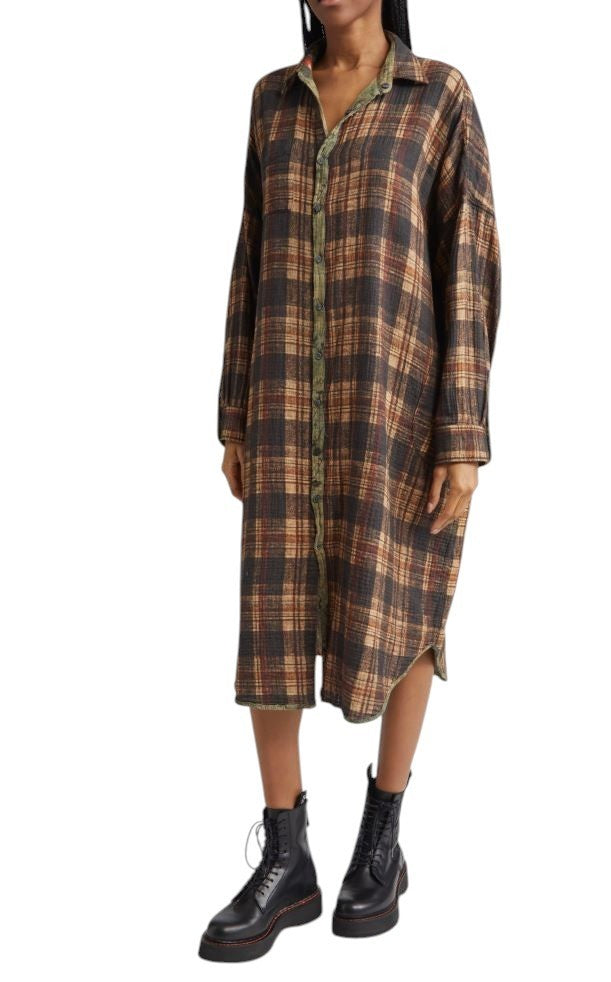 R13 dvipusė jumbo marškinių suknelė moterims M/L turkio spalvos gėlėta PF25 RRP899 