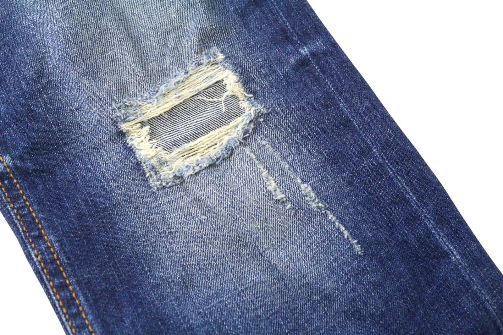 DIESEL Tepphar 084TX Men's Jeans W28/L32 Ripped Carrot Slim Fit Blue Stretch