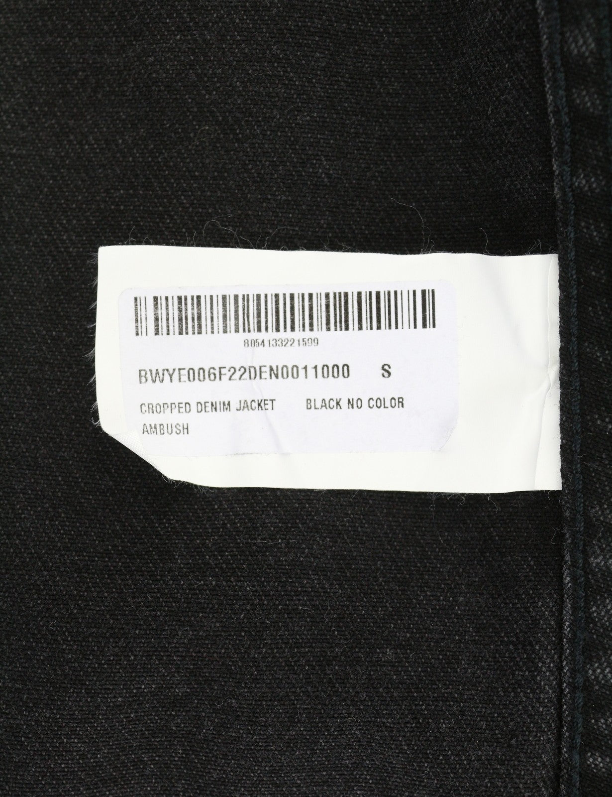 AMBUSH trumpintas džinsinis moteriškas švarkas su išblukusiomis sagomis, laisvas, didelio dydžio sunkvežimio tipo striukė. 