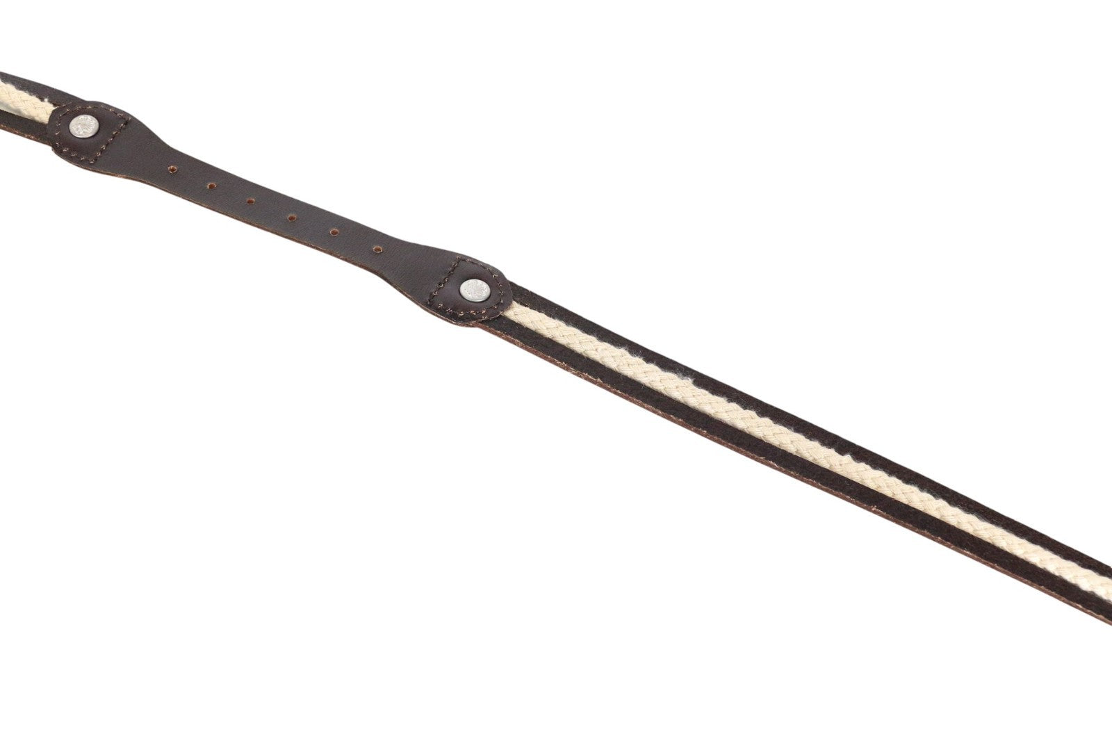 MAISON SCOTCH moteriškas diržas ~107 cm tamsiai rudas pintas sagtis laisvalaikio aksesuaras 