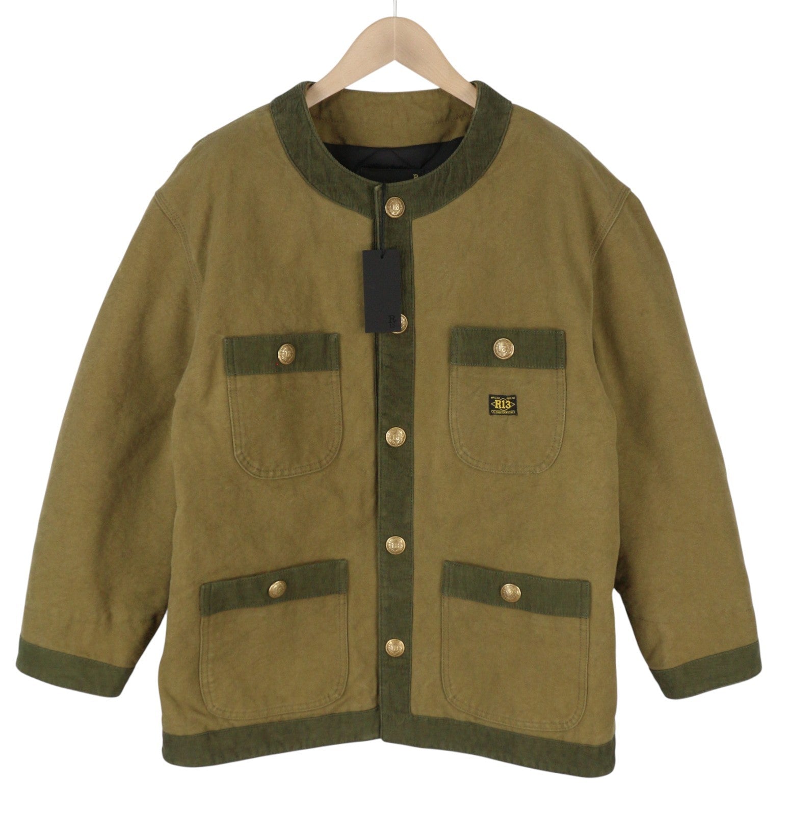 R13 moteriškas švarkas su virvelėmis, tamsiai rudos spalvos, didelis dydis, FW25, RRP1699 