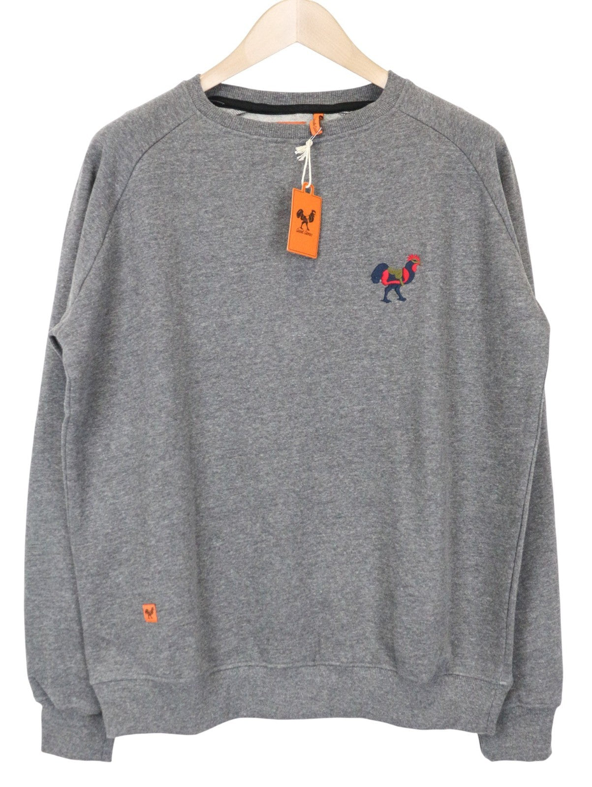 GOOD GENES vyriškas džemperis su pilku mišinio megztiniu logotipu ilgomis rankovėmis laisvalaikio palaidinė 