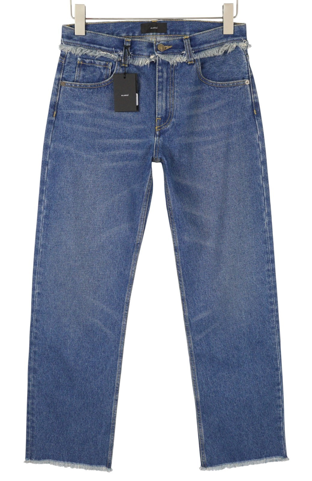 ALANUI Pacific Roads Regular moteriški džinsai W26 su užtrauktuku, dirbtinai sendinti, išblukę džinsai 