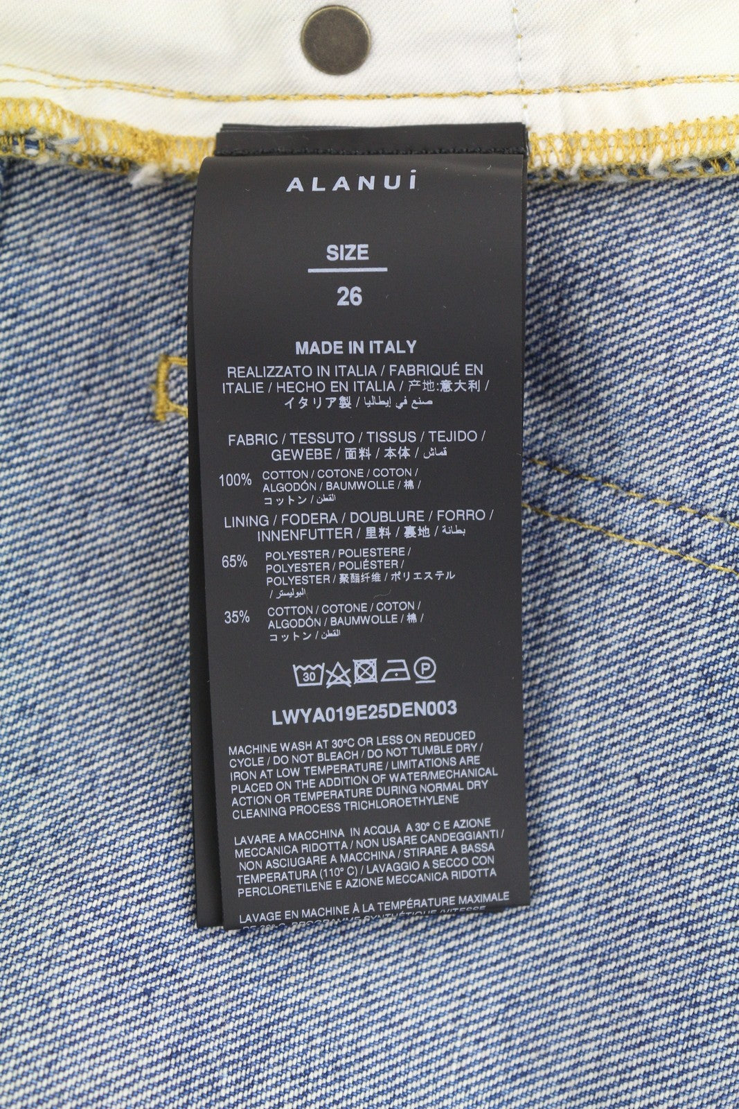 ALANUI Pacific Roads Regular moteriški džinsai W26 su užtrauktuku, dirbtinai sendinti, išblukę džinsai 