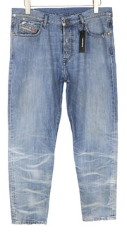 DIESEL Markhy 088AH Men's Jeans W34/L32 Blue Washed Slim Fit 5 Pocket Casual