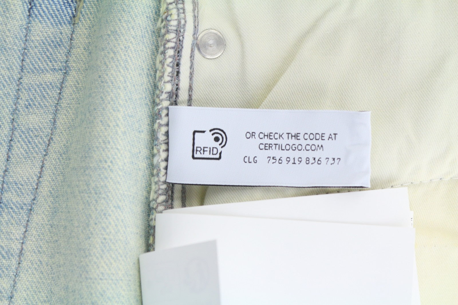 AMBUSH Slim Denim Cargo vyriški džinsai W32 šviesiai mėlyni išblukę distressed įprasti RRP920 