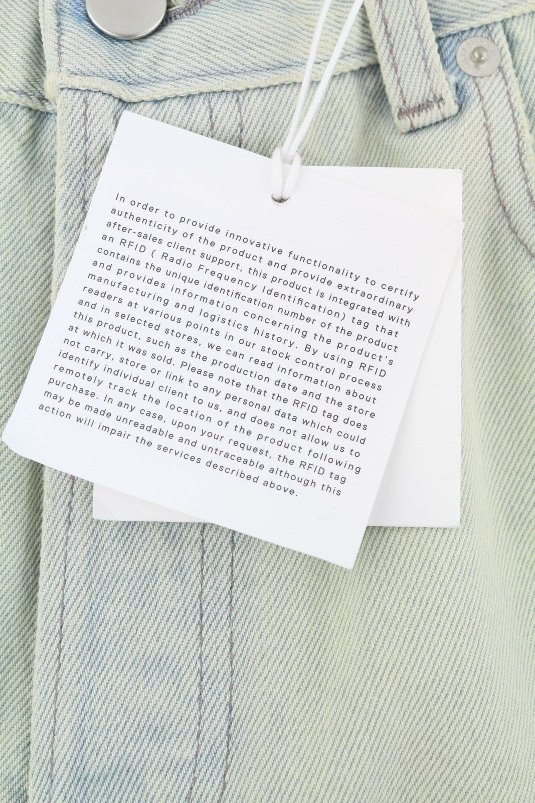 AMBUSH Slim Denim Cargo vyriški džinsai W32 šviesiai mėlyni išblukę distressed įprasti RRP920 