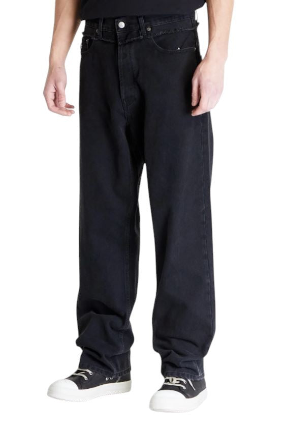 AMBUSH vyriški džinsai su juosmens detalėmis W31 juodi su sagomis ir logotipu RRP499 