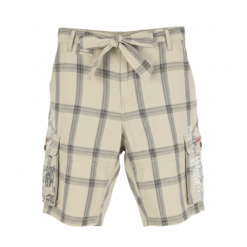 Brown Linen Shorts