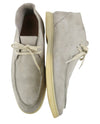 Grey Leather Desert Boots