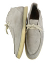 Grey Leather Desert Boots