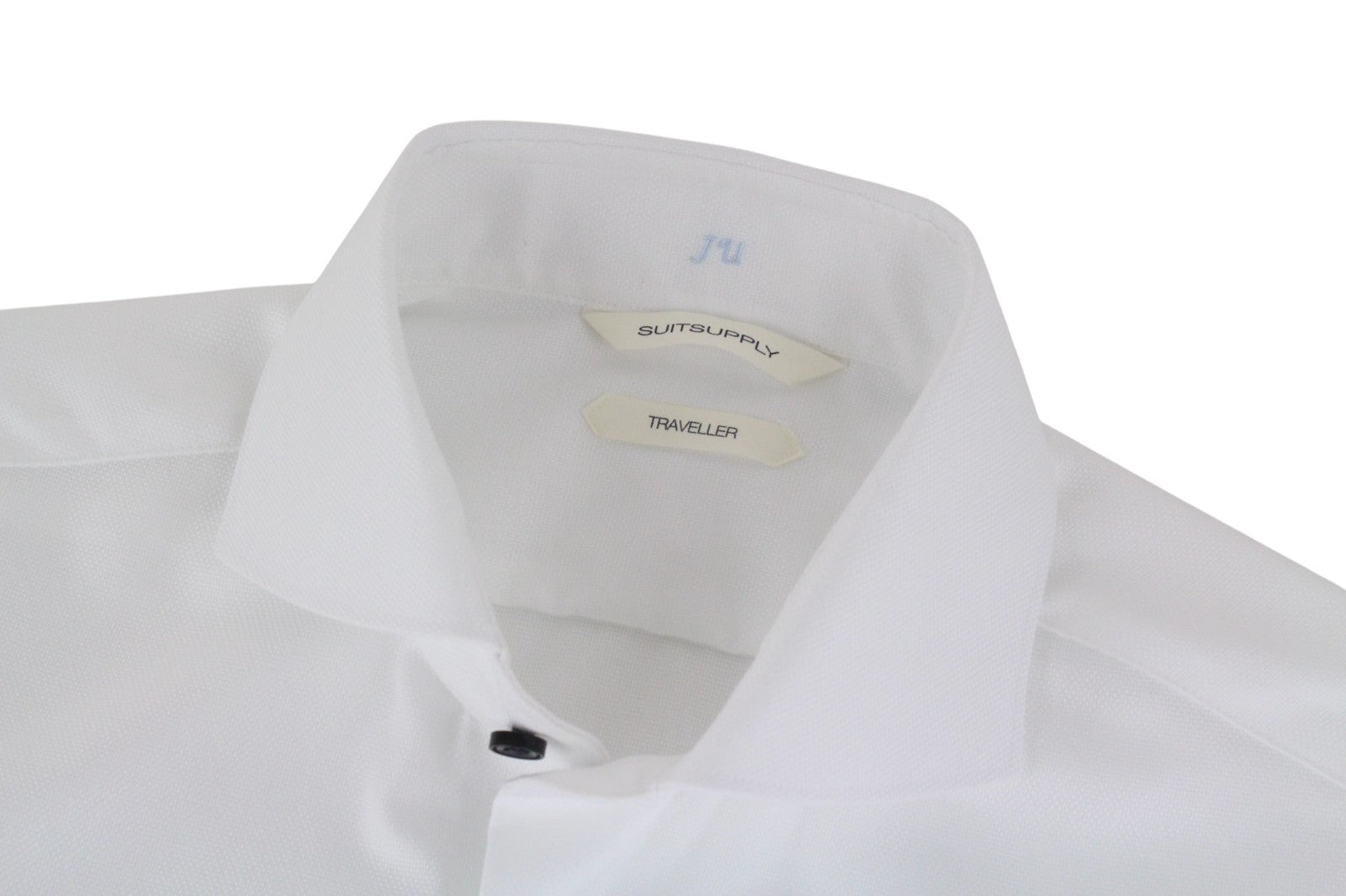 SUITSUPPLY Traveller Men's Formal Shirt 40 White Cutaway Slim Pure Cotton