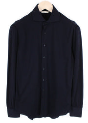 SUITSUPPLY Men's Formal Shirt ~XS Dark Navy Extra Slim Pure Cotton Casual