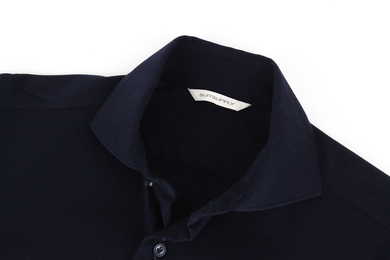 SUITSUPPLY Men's Formal Shirt ~XS Dark Navy Extra Slim Pure Cotton Casual