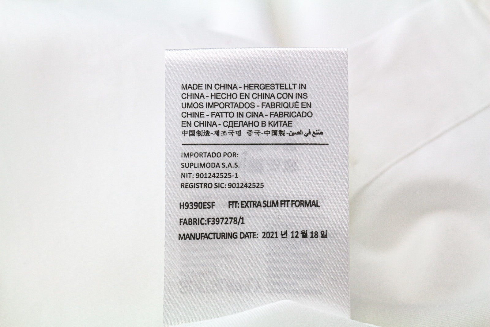 SUITSUPPLY vyriški formalūs marškiniai, 39/15 1/2, balti, grynos medvilnės, itin ploni, iškirpti 