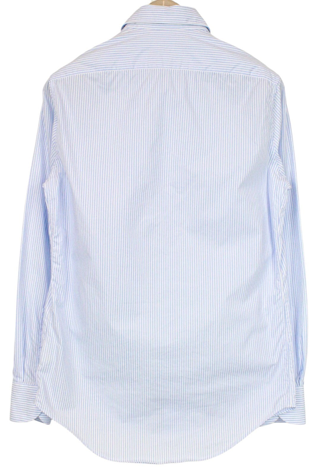 SUITSUPPLY vyriški formalūs marškiniai, 37/14 1/2, mėlyni dryžuoti, priglundantys, ilgi, grynos medvilnės 