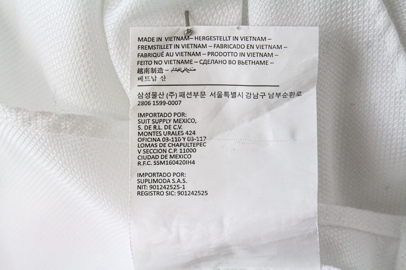 SUITSUPPLY vyriški oficialūs marškinėliai 39 balti grynos medvilnės itin plonomis ilgomis rankovėmis 