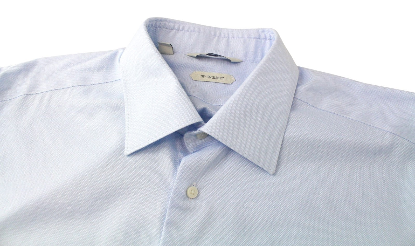 SUITSUPPLY vyriški formalūs marškinėliai 44,7/17 1/2L šviesiai mėlyni, ploni, grynos medvilnės, pasimatuoti 