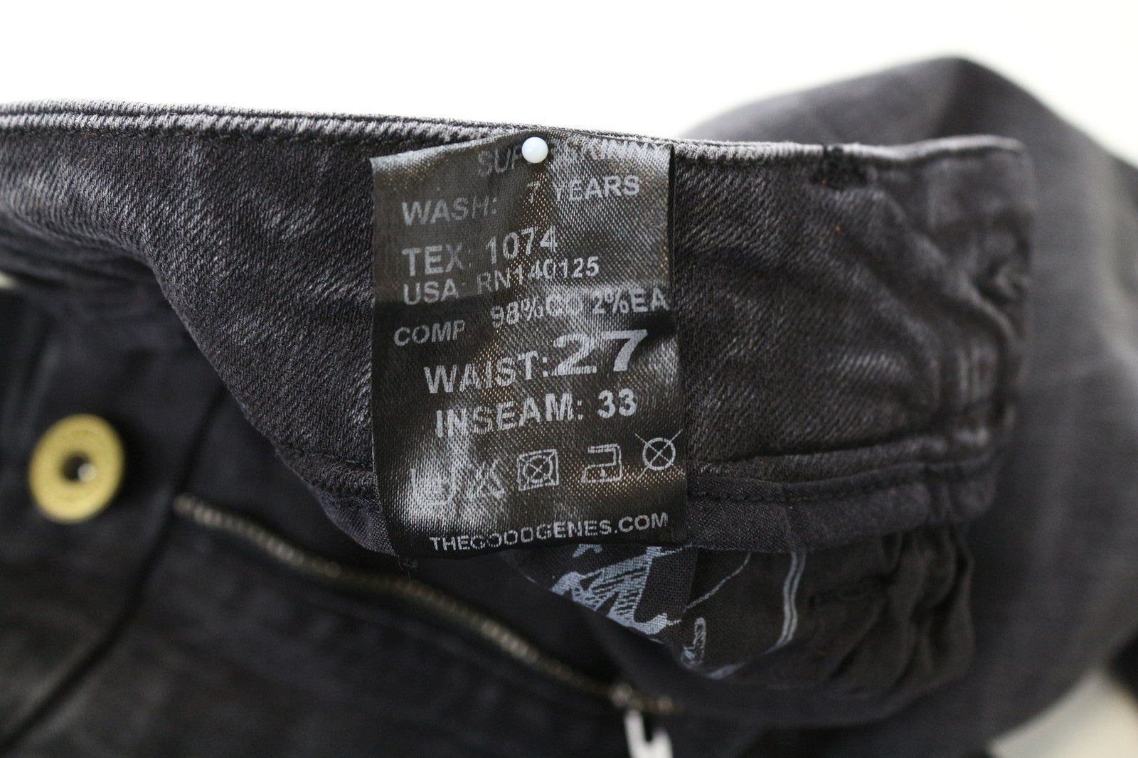 GOOD GENES moteriški džinsai W27/L33 pilki itin aptempti tamprūs džinsai 