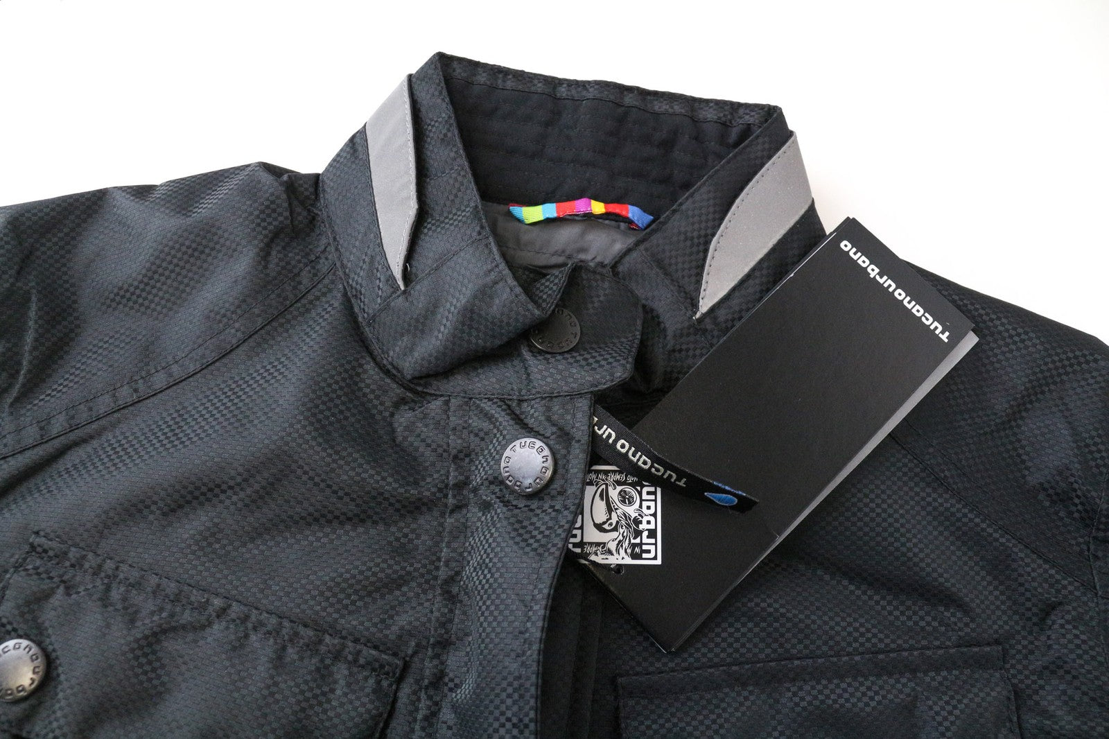 TUCANO URBANO Tina moteriška motociklininko striukė S, juoda, su PVC pamušalu, vėjui nepralaidi striukė 