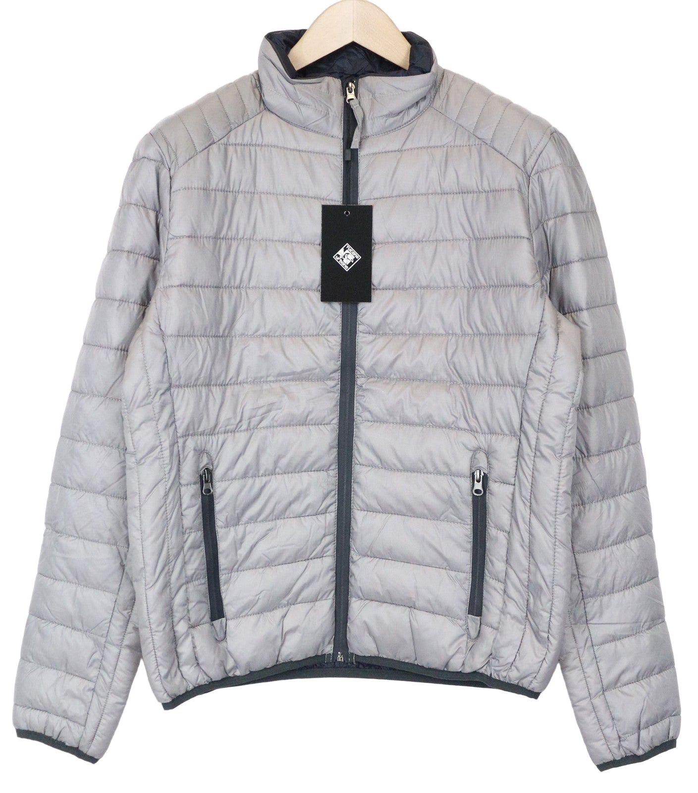 TUCANO URBANO vyriška pilka striukė su pamušalu ir užtrauktuku, M dydžio, su termo pamušalu ir vėjui nepraleidžiančia striuke. 