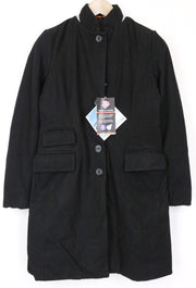 TUCANO URBANO New Carmen moteriškas juodas IT40 vilnos mišinio motociklininko stiliaus paltas 